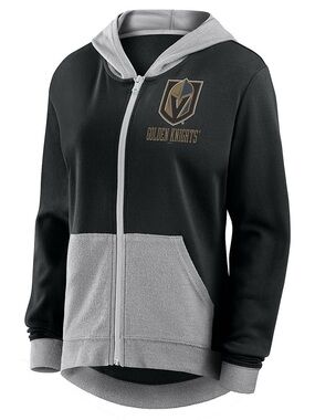 NHL Vegas Golden Knights French Terry Full-Zip Hoodie Womens Medium Black NWT
